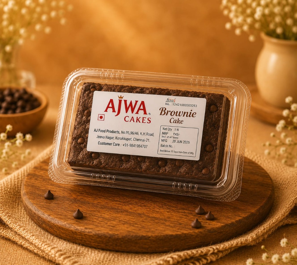 Ajwa Cakes Veg Brownie Single Piece