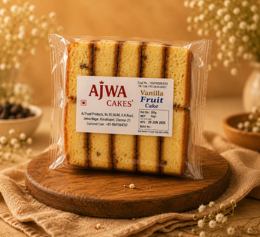Ajwa Cakes Small Vanilla Fruit Cake