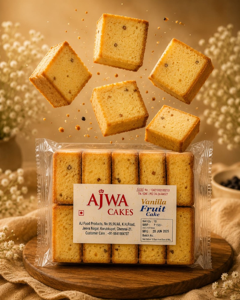 Ajwa Cakes Vanilla Fruit Cake